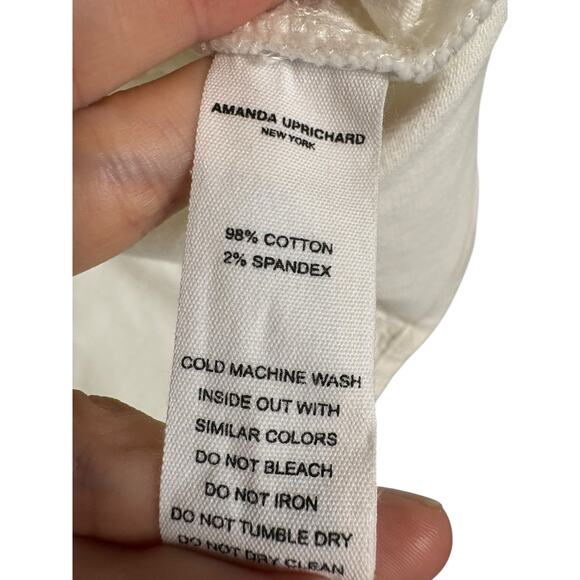 Amanda Uprichard Teyana Dress Strapless Denim Mini Minimalist Chic White Size S - Picture 11 of 12